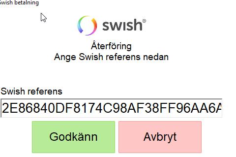 Referensen visas i klartext och tryck sedan på knappen: Godkänn Återköpet är klart och pengarna är återförda! Grattis!