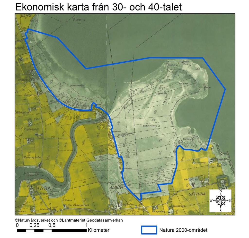 Natura 2000-område Natura 2000-kod Diarienummer Sida 76 av 77 Den ekonomiska kartan från