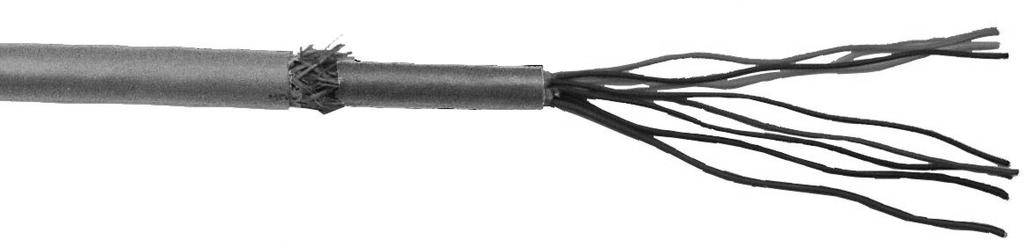Figur 1-9: Förbereda skärmad eller armerad kabel Förbered skärmad eller armerad kabel vid givaränden Förbered skärmad eller armerad kabel vid givaränden 1. Skala av 175 mm (7 in.