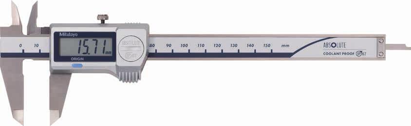 Artikelnr. Standard ABSOLUTE AOS Digimatic djupmått Nu utrustat med samma typ av AOS (Advanced Onsite Sensor) induktiv avläsare som de skärvätskeskyddade ABSOLUTE djupmåtten. Gäller mätområden 200 mm.