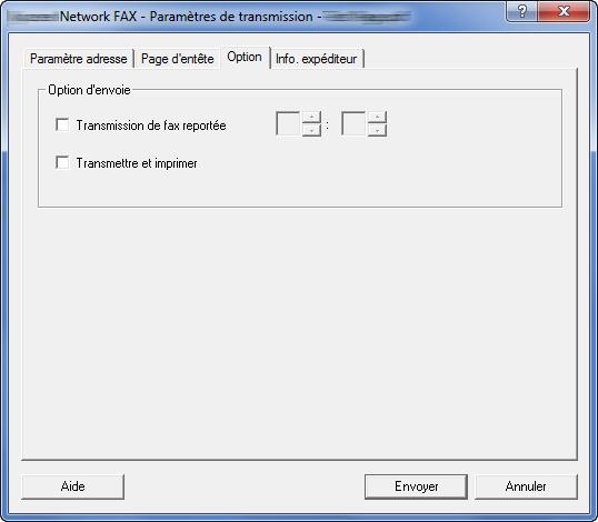 Envoi de fax à partir d'un ordinateur > Transmission de base (3) Paramètres de la page de couverture Une page de couverture peut être définie en tant que première page d'une transmission par fax.