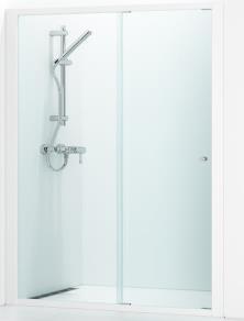 1 Klarglas 6mm INR13 Duschdörr Mångsidig RAK Bathlife of Sweden Alu/Silver