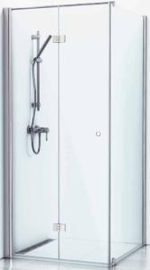1900mm LGH 3 gäst WC 2-glas, 1st dörr Öppningsmått 36cm Klarglas 6mm INR15