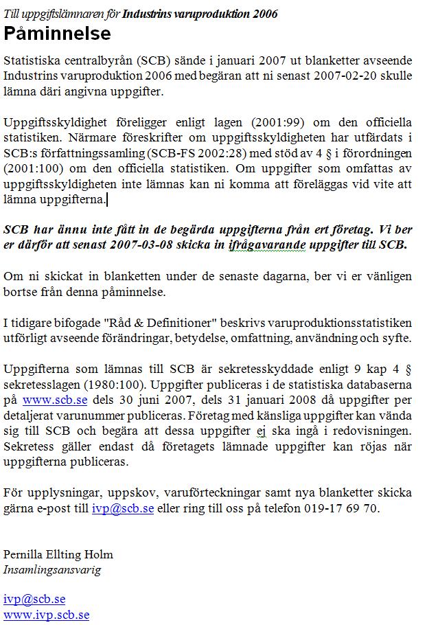 Statistisa centralbyrån SCBDOK 3.
