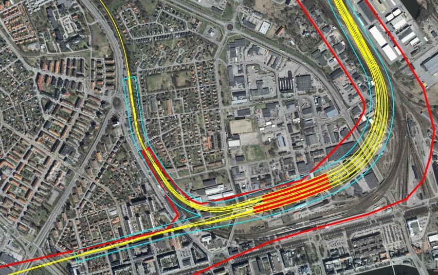 2.2 TÅGTRAFIK GENOM NORRKÖPING I dagsläget löper Södra stambanan genom Norrköping, på sträckan mellan Linköping och Katrineholm.