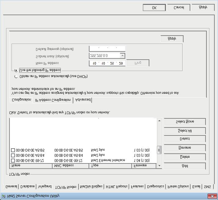 Ne AN006-SE Enheen södjer DHCP, vilke innebär a en DHCP-server kan ufärda sin P-adress. Alernaiv kan P-adressen anges manuell. Den rekommenderade meoden för a få en P-adress är via DHCP.