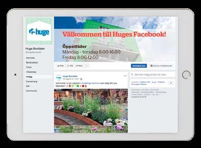 Du kan även få svar på dina frågor via Facebook på måndag till torsdag kl 8 16 och fredagar 8 12. Men felanmälningar gör du fortfarande via Mina sidor på Huge.