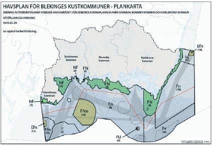 Sammanfattning av Blekinges havsplan Det här är en sammanfattning av den gemensamt framtagna havsplanen över Karlskrona, Ronneby, Karlshamns och Sölvesborgs ers havsområde.