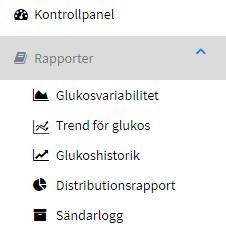 2 Navigeringsmeny Högst upp till vänster på kontrollpanelen hittar du navigeringsmenyn. Du kan öppna och stänga navigeringsmenyn genom att klicka på.