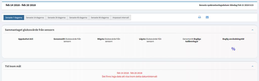 glukos Glukoshistorik Distributionsrapport Sändarlogg Ange parametrar för Eversense DMS Glukos Överföra enhetsdata Hämta klientprogram Koppla DMS-konto till DMS Pro