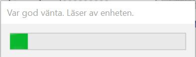 När du blir uppmanad klickar du på Ja för att starta överföringen av data från smartsändaren