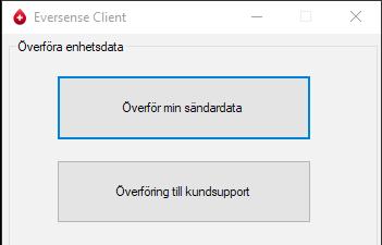 Klicka på Överför min sändardata och ange sedan e-postadressen som du använde för att skapa