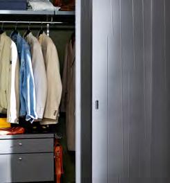 Paint the walls in one colour and choose another for the sliding doors.