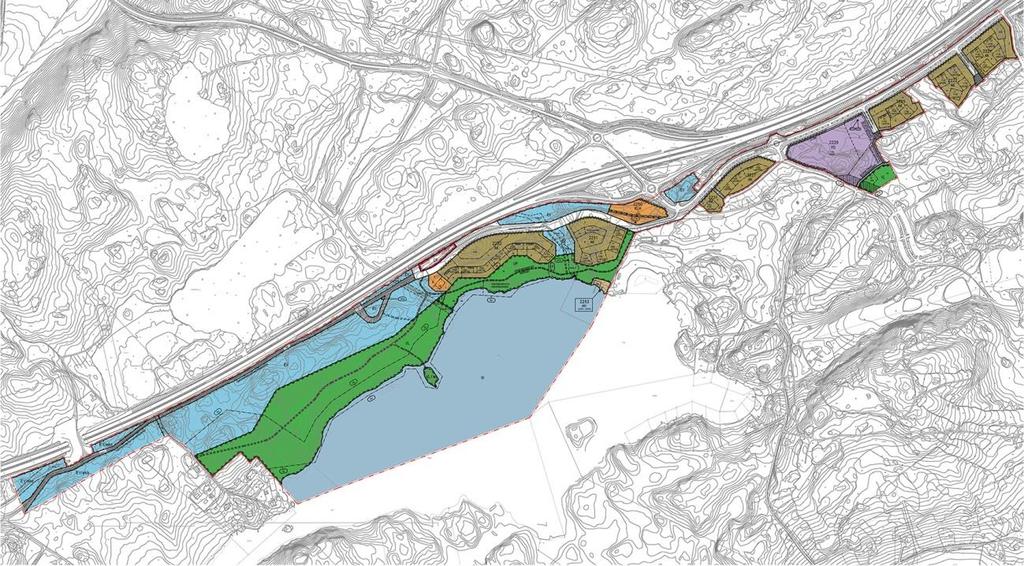 Bild 19. Det framlagda planförslaget. Behandling av planförslaget och respons Förslaget till plan behandlades i Samhällstekniska nämnden 31.5.2017 och i kommunstyrelsen 12.6.2017. Detaljplaneförslaget var framlagt 28.