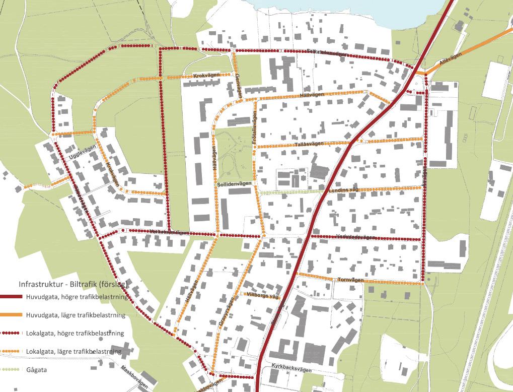 Förslag Att en ort har/ges hierarkiskt gatumönster har olika syften och funktioner.