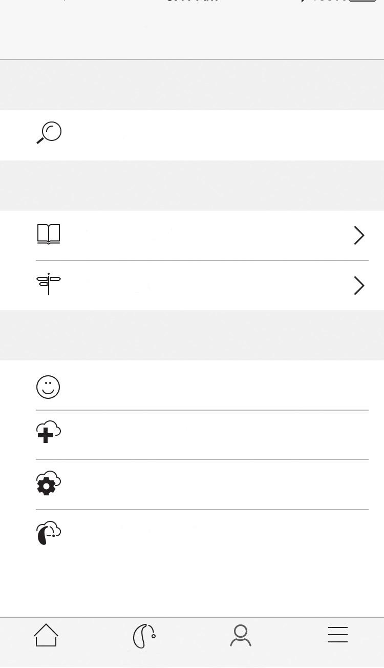 Beltone HearMax appfunktioner 1 2 3 4 5 *Endast tillgängligt för hörapparater i högsta prisklassen. **Tillgängligt om din audionom har aktiverat Tinnitus Breaker Pro. Huvudskärm: 1.
