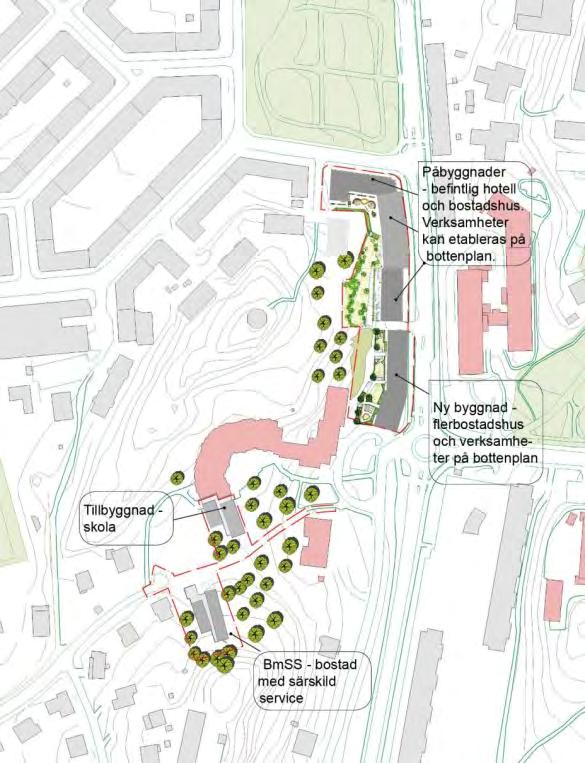 stort allmänt intresse för områdets tillgänglighet till Danska vägen samt kopplingar i väst-östlig riktning.