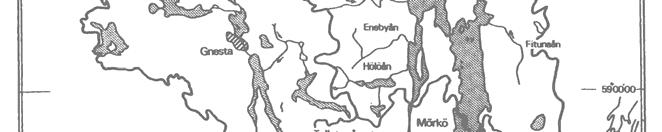 Regarn i söder) ingår i område A. För södra delen av området har Trosaåns avrinningsområde (C på kartan) p.