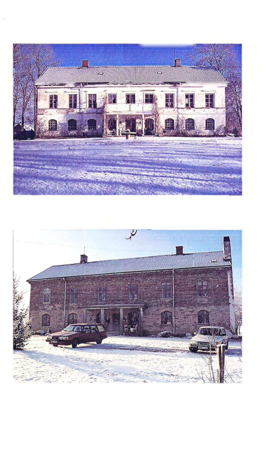 Huvudbyggnadens södra fasad före renovering, 1999-02-11.