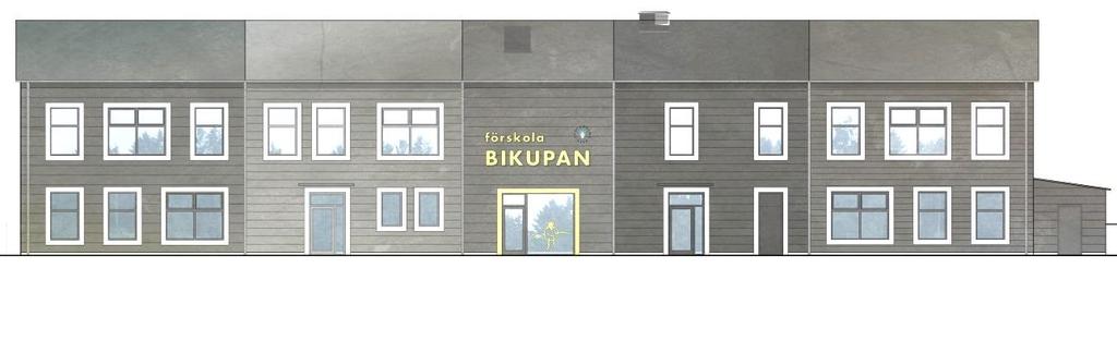 Sida 14 (24) Förslag till gestaltning Byggnaden är SISAB:s konceptförskola med åtta avdelningar med utrymningsbalkong längs gårdsfasaden. Taket ska utföras som låglutande sadeltak med takpapp.