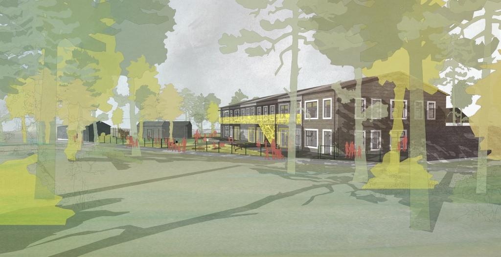 Sida 15 (24) Bildvy från gångväg öster om planerad förskola. (bild Aperto) Dagvattenhantering En dagvattenutredning har tagits fram av Marktema AB (2017).