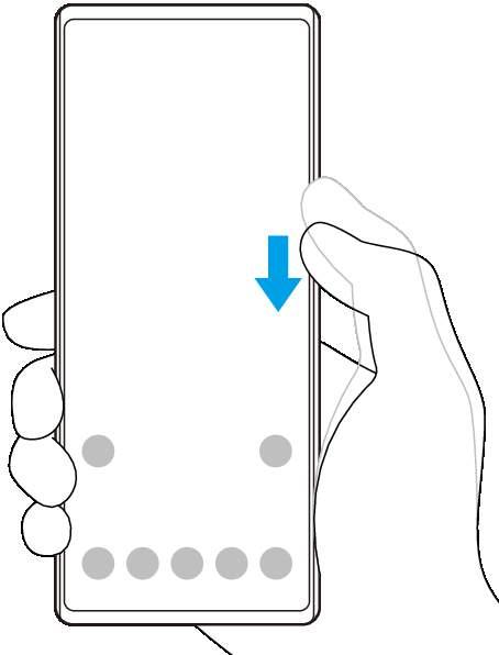 1 Dra fingret uppåt längs enhetens sida för att visa Flerfönster-menyn. 2 Följ anvisningarna på skärmen för att lägga till appar till en delad skärm.