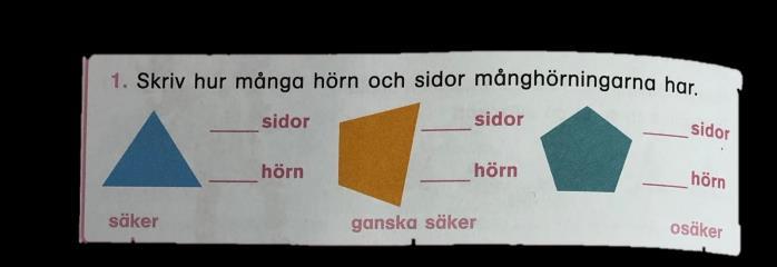 Eleven ska sedan i uppgiften kunna identifiera olika trianglar oavsett om de liknar deras visuella prototyp eller de trianglar som representeras i faktarutan.