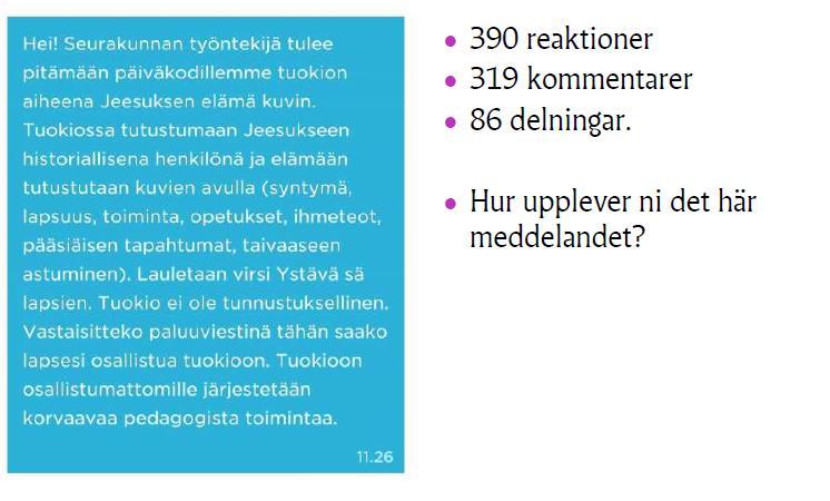 Facebook inlägg 22.1.