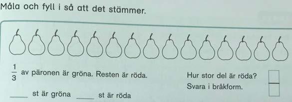 För att en uppgift ska få kategoriseras kontextuell skulle den innehålla föremål som eleven kan koppla till deras vardag, till en verklig kontext samt om det förekom illustrationer av