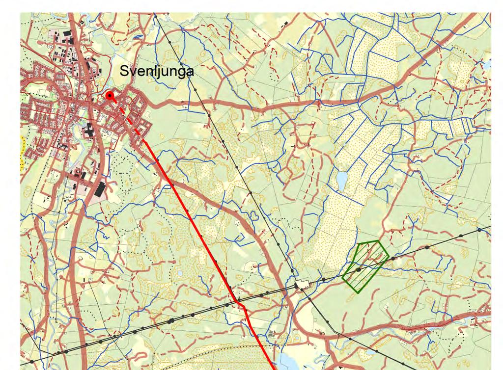 5.2 Riksintressen och Natura 2000 Inom området för ledningen finns inga riksintressen eller Natura 2000-områden.