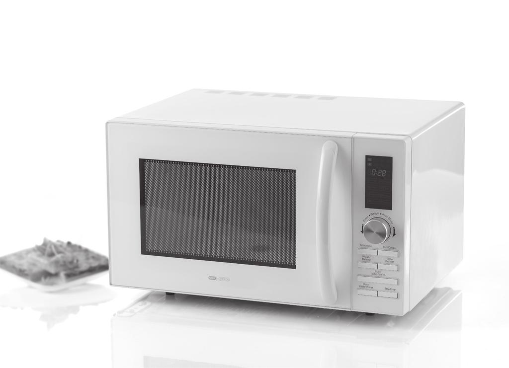 Delphi microwave oven with grill Capacity 23L 800 watt / 1000 watt grill 5 power settings 8 pre-set menus