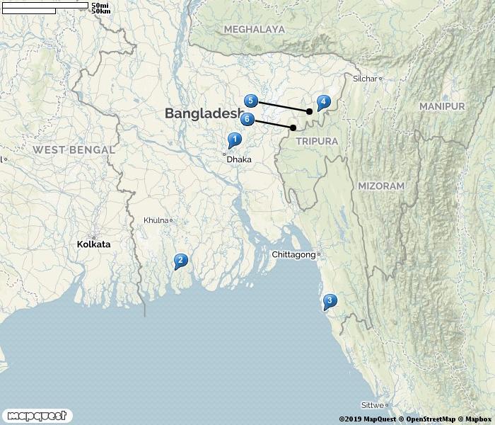 Sundarbans 3. Sonadia Island 4.