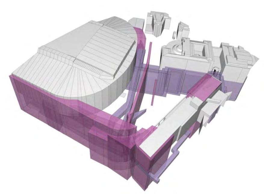 Exempel 3: Användning av stadsmodeller och BIM-modeller inom 3D-fastighetsbildning Definition av 3D-fastigheter i byggnadsmodeller class Logical Physical Space AbstractCityObject +spacerelation