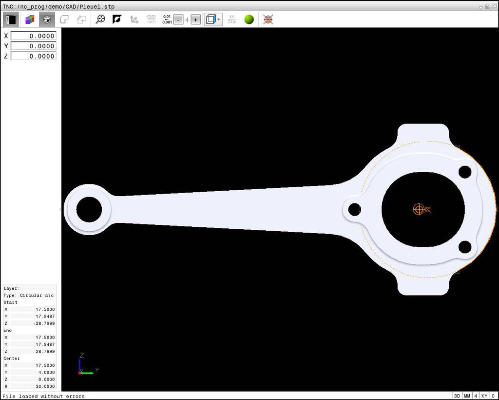 11 Överför data från CAD-filer Bildskärmsuppdelning CAD-viewer 11.