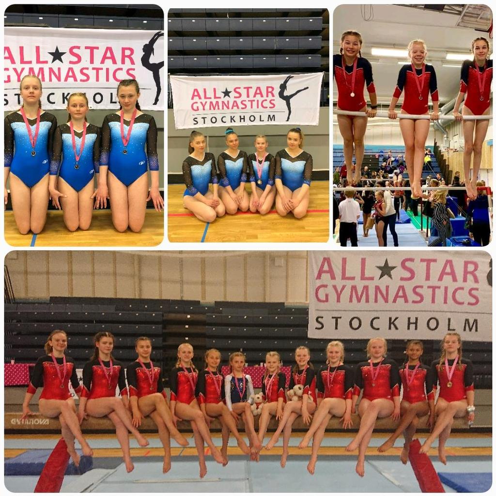 De svenska dam- och herrlagen på Barentskampen 2019. Gymnaster från norr på Allstar Gymnastics.