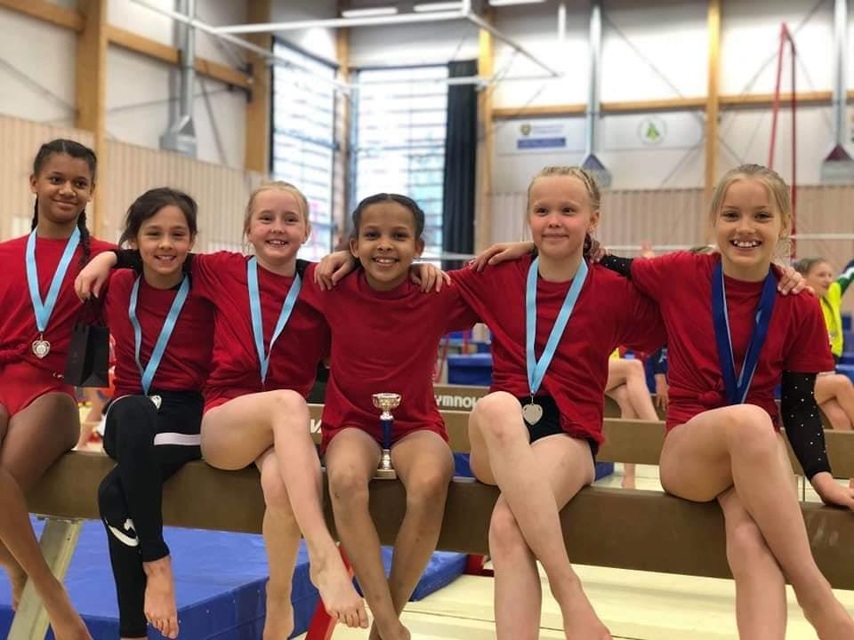 Sex gymnaster med ledare åkte den gångna helgen till Östersund för att representera GF Norr på Riksfinalen i Kvinnlig Artistisk