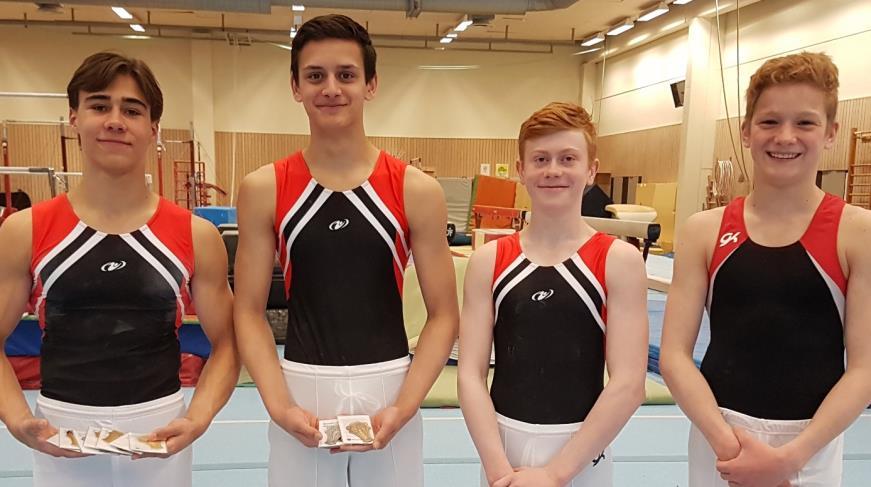 Marcus tog även samtliga grenguld utom det i bygelhäst som William Sundell, Hammarbygymnasterna, tog hem. Marcus fick där silver.