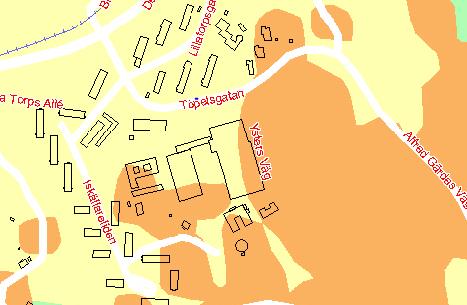 Radon 4(5) Enligt SGU.s översiktliga radonriskkarta utgörs området av ett Normalriskområde, se figur 3.