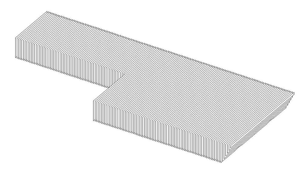Dok No: R652-01 Stabilitetsutredning Loke med pråm Issued: Reference: File: Page: 2019-02-08 DZ 4 1 Beräkningsmodell och geometri Pråmen är uppbyggd i sektioner av f.d. flytbropontoner från Försvarsmakten.