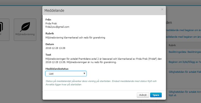 I de fall dokument kan bifogas en fråga visas en blå dokumentlänk som används för att lägga till ett eller flera dokument till svaret, alternativt visa redan bifogade dokument. 2.