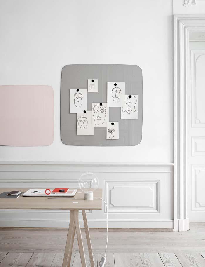 Skrivtavlor - Glas Flow Wall glastavla Glastavla med en unik rundad flow-form som helt saknar raka linjer, vilket ger en mjuk känsla på väggen.