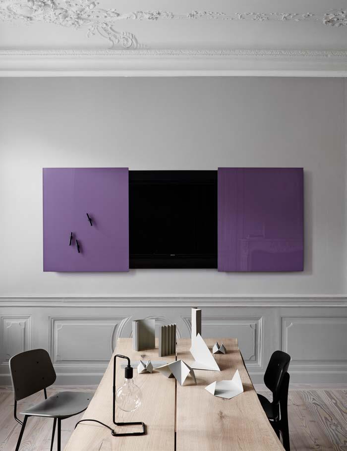 Skrivtavlor - Glas Mood Conference TV Konferensskåp för TV-skärmar upp till 65 (1530 x 880 x 75 mm).