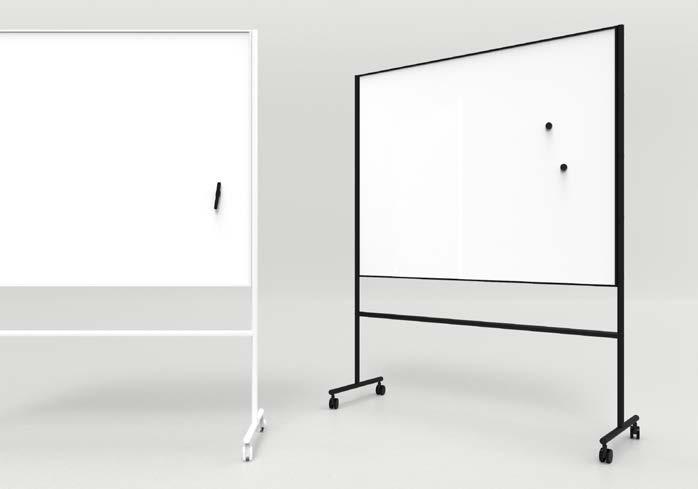Mobila skrivtavlor ONE dubbelsidig whiteboard Dubbelsidig mobil whiteboard med två emaljerade magnetbärande skrivytor.