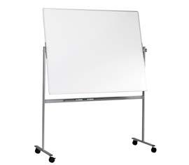 Mobila skrivtavlor Boarder va ndbar whiteboard Vändbar skrivtavla på golvstativ. Tavla med naturanodiserad aluminiumram och grå plasthörn. Golvstativ i ljusgrått med två låsbara hjul.