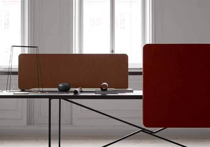 Golv & Bordskärmar Edge bordsska rm Bordsskärm med funktionell design och ljudabsorberande egenskaper. Finns i en mängd olika storlekar för front- eller toppmontering.