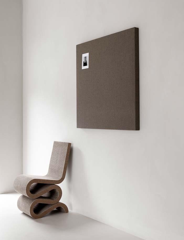 Anslagstavlor & Ljudabsorbenter Edge Wall ljudabsorbent Vägghängd ljudabsorbent som innehåller 50 mm återvunnen polyester för största möjliga ljudabsorption.