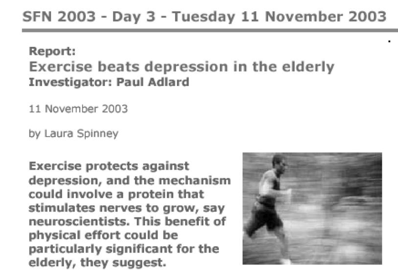 ! Dizziness and depression >75 Dizzy: Effect on quality of