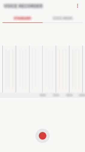 Program Göra röstinspelningar 1 På programskärmen trycker du lätt på Samsung Röstinspelning. 2 Tryck lätt på för att starta inspelningen. Tala i mikrofonen. Tryck lätt på för att pausa inspelningen.