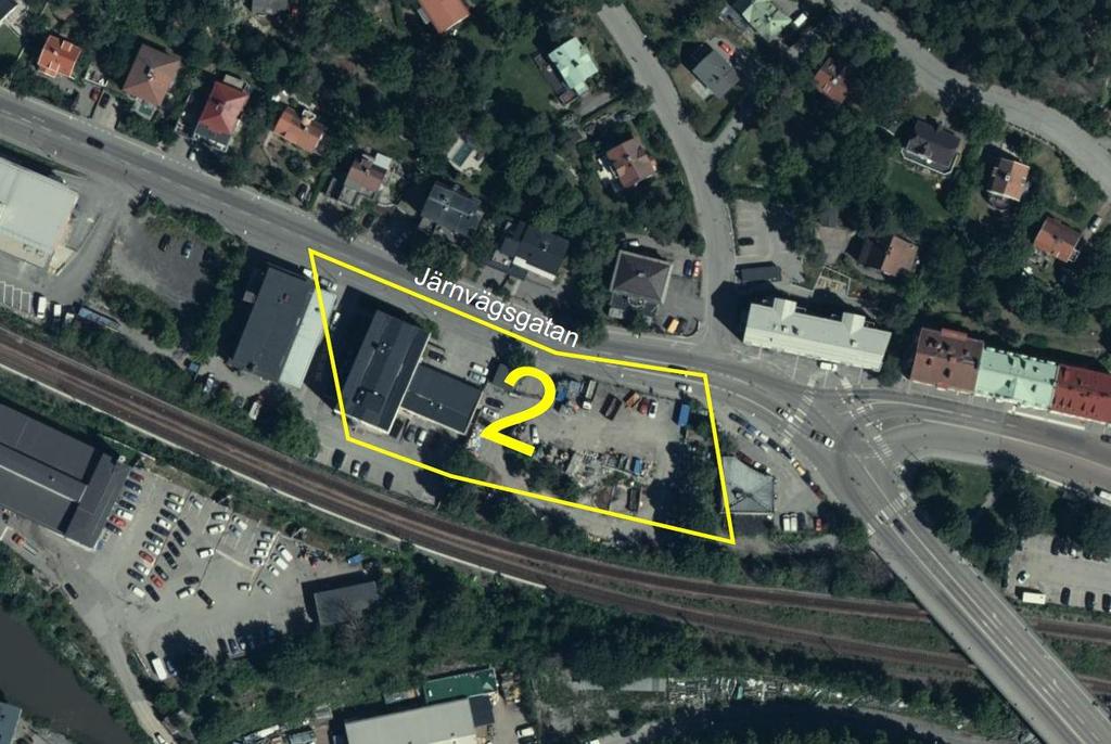 3.2 Delområde 2 Delområde 2 ligger i den västra änden av Sundbybergs nya Stadskärna. Område 2 ligger söder om Hästhagen/Järnvägsgatan och norr om järnvägen.