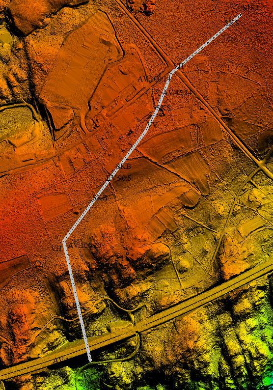 1 Markprofil Med hjälp av punktmolnet från Laserdata Skog har en 3D-yta tagits fram, denna yta presenteras i figur 13.